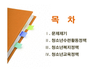 청소년 정책 - 문제제기 -2