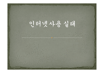 인터넷 사용 실태 - 인터넷 문화란 -1