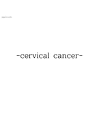 성인간호학 case - cervical cancer-1