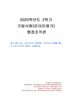 2020년 2학기 행정조직론 기말시험 과제물(코로나19 시대에 새로운 조직구조로의 변화)-1