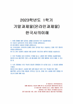 2023년 1학기 한국사의이해 기말시험 과제물(우리 역사에서 내가 존경하는 인물 등)-1