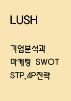 러쉬 LUSH 마케팅 4P,STP,SWOT분석 및 러쉬 기업분석과 기업전략의 방향성분석 및 느낀점-1