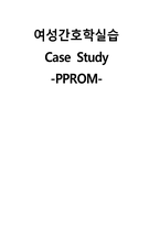 여성간호학실습 케이스스터디 (조기양막파열 PPROM) [간호진단 및 간호과정 4개]-1