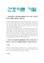 간호이론 기말] 1.간호실무에서 간호이론을 활용해야 하는 이유는 무엇인지 자신의 견해를 포함하여 기술하시오. 2.우리나라 간호이론의 발달과정을 시대적 순서에 따라 구분하시오. 시대 구분별로 해당하는 시기 3.스티븐스가 제시한 이론의 연구 측면에 따른 분류 4.압델라 21가지 간호문제목록 등 8문항 -2021년 방송대 간호이론 기말-3