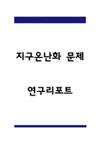 지구온난화 양면성과 문제점 분석 및 우리나라 온난화 피해사례 연구 및 대책방안 제시 및 느낀점 - 지구온난화 문제연구-1