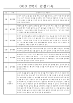 만0세 일상생활,놀이활동 2학기 관찰일지와 발달평가 6명-5