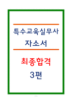 특수교육실무사 자소서 최종합격 3편 모음 지원동기 직무수행계획 등-1