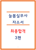 늘봄실무사 자소서 최종합격3편 지원동기 주요경력 직무수행계획등-1