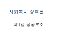 [사회복지]공공부조-사회복지 정책론-1