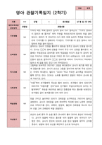 평가제 1학기 2학기 영아 관찰일지 만 0세 6명-11