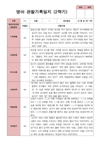 평가제 1학기 2학기 영아 관찰일지 만 1세 11명-14