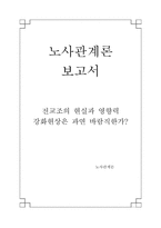 [학사][노사관계론]전교조의 현실과 영향력 및 문제점-1