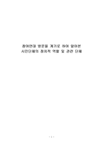 [시민운동] 참여연대 방문을 계기로 하여 알아본 시민단체의 정치적 역할 및 관련 단체-1