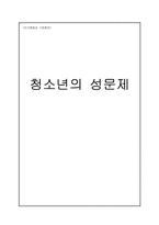 청소년 성문제의 유형과 그 실태-1