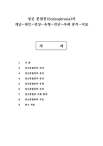 정신 분열증Schizophrenia의 개념-원인-증상-유형-진단-사례 분석-치료-1