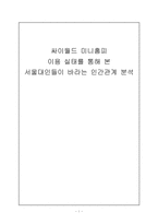 [인간관계] 싸이월드 미니홈피 이용 실태를 통해 본 인간관계분석-1