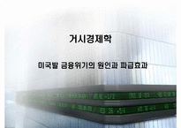 [경제학] 미국발 금융위기의 원인과 파급효과-1