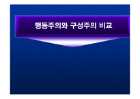 행동주의와 구성주의 비교 발표레포트-1