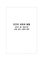 [인간의 성장과 발달] 성인기, 중년기, 장년기의 신체, 심리, 사회적 영역-1