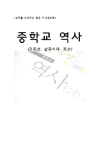 중학교 역사 책에 관한 평가(고조선, 삼국시대, 조선)-1