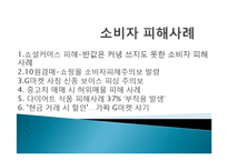 소비자 피해사례, 불만, 소셜커머스, `10원경매, G마켓 사칭 신종 보이스, 중고차 매매, 다이어트 식품 피해, 현금 거래 시 할인 피해사례, 역할, 시사점, 문제점 해결방안 조사분석-2