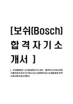 [보쉬(BOSCH)-시스템,설계,자기소개서] 합격자기소개서,면접기출문제,보쉬자기소개서,자소서,BOSCH자소서,샘플,예문,이력서,입사원서,입사지원서-1