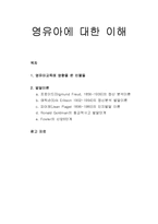 영유아에 대한 이해 - 프로이드의 정신 분석이론, 에릭슨의 정신분석 발달이론, 피아제의 인지발달 이론, Ronald Goldman의 종교적사고 발달단계, Fowler의 신앙6단계-1