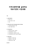 [사회복지개론] 지역사회복지를 실천하는 대표기관의 사업내용 - 사회복지협의회, 사회복지공동모금회, 지역사회복지관, 자원봉사센터-1