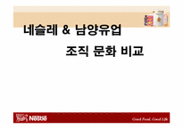 [조직문화] 네슬레 & 남양유업 조직문화비교-1