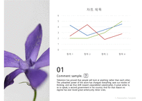 [태믹스] 보라 봄 꽃 한송이 배경 PPT 2-15