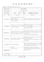 만2세 부모상담일지, 만2세 1학기 부모상담일지(10명 분량)-8