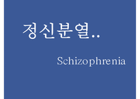 [정신분열 Schizophrenia] 정신분열의 정의와 역사, 정신분열의 개념, 정신분열 증상, 정신분열 원인, 정신분열 치료법, 정신분열 대처방안-1