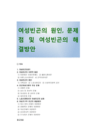 여성빈곤의 원인, 문제점 및 여성빈곤의 해결방안-1