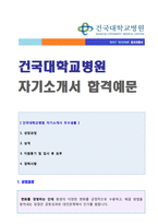 (건국대병원 간호사 자기소개서) 건국대학교병원 신규간호사 자기소개서 합격예문[건국대병원 간호사 합격 자소서/간호사 자소서 자기소개서]-1