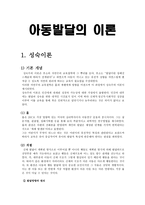 아동발달 - 성숙이론, 학습이론, 정신분석이론, 인지발달이론, 생태체계이론-1